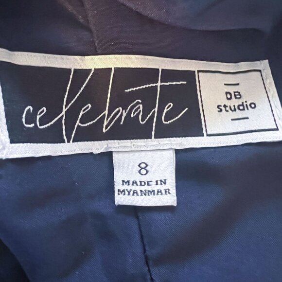 David’s bridal Marine navy junior bridesmaid dress Girls 8 - Picture 8 of 14